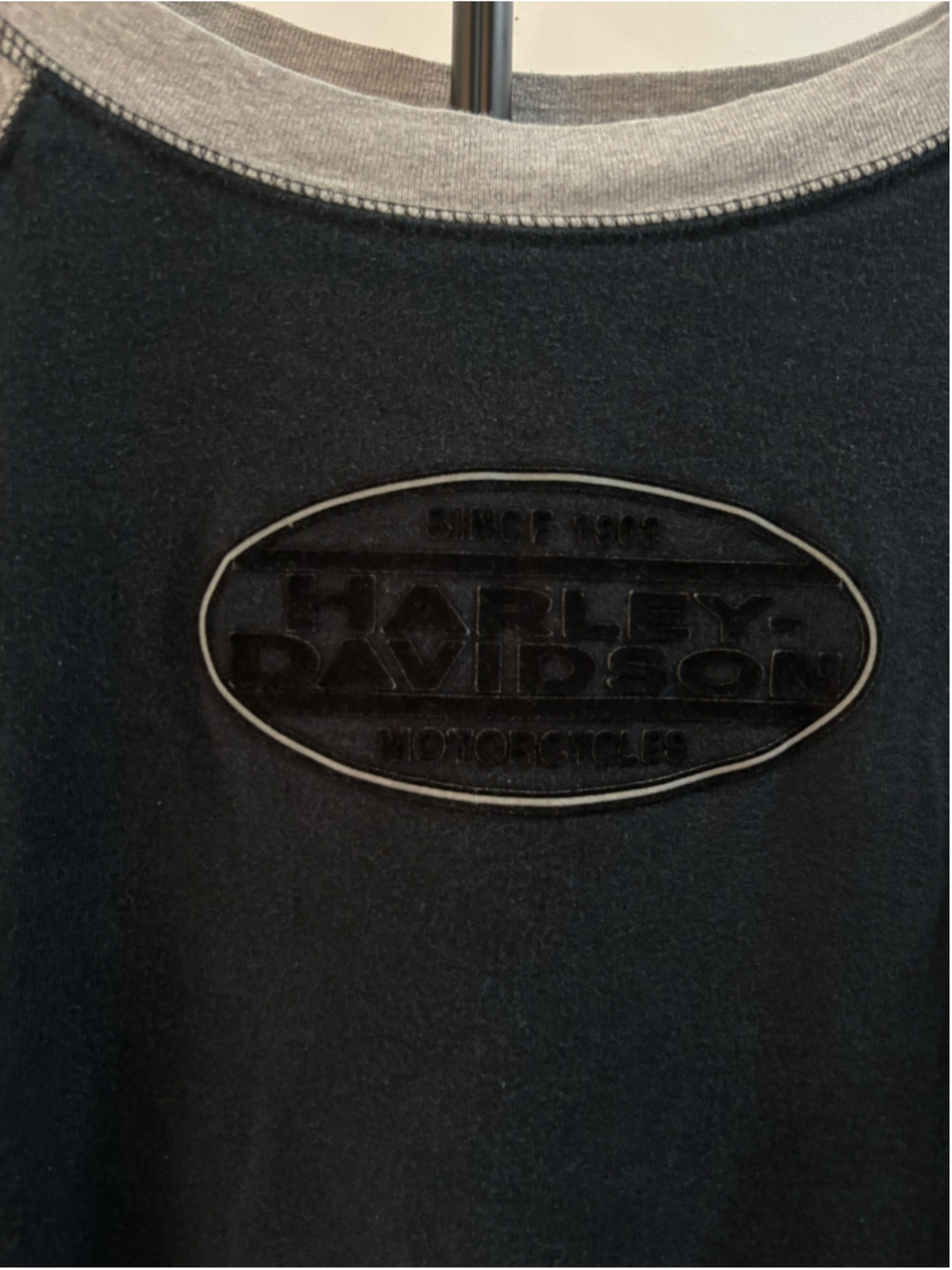 Vtg Harley Davidson Holoubek Raglan 3/4 Sleeve Shirt US M Pacific Hawaii - Picture 3 of 11